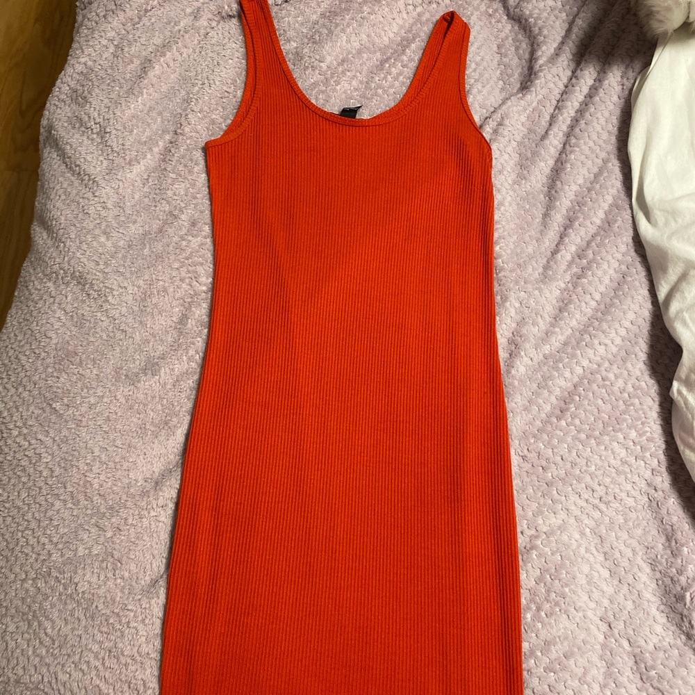 Forever 21 Orange Rust Midi Dress